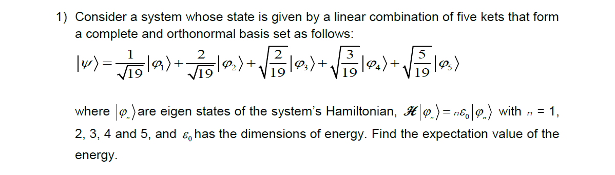 Solved 1) Consider a system whose state is given by a linear | Chegg.com