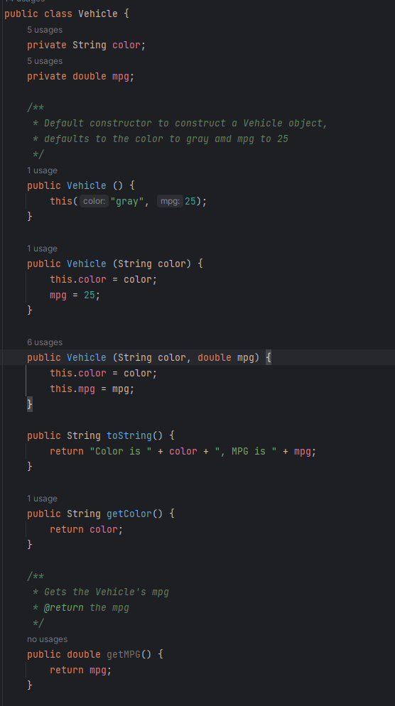 Solved public class Vehicle \{ 5 usages private string | Chegg.com