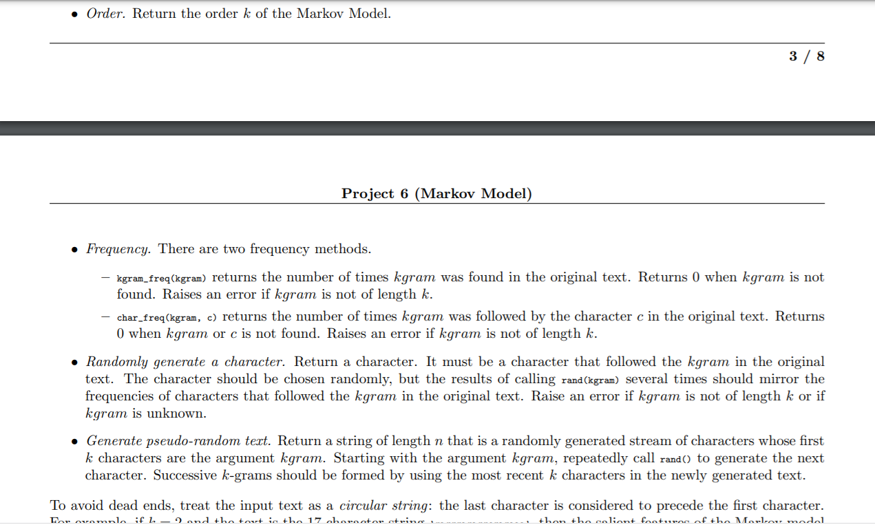 Solved Problems Goal The purpose of this project is to use a | Chegg.com
