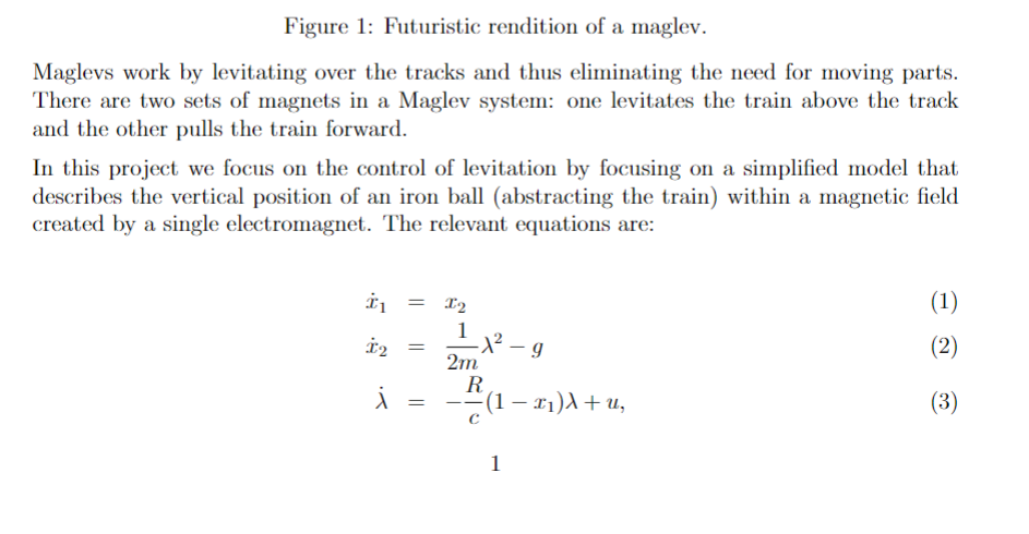Solved Figure 1: Futuristic rendition of a maglev. Maglevs | Chegg.com