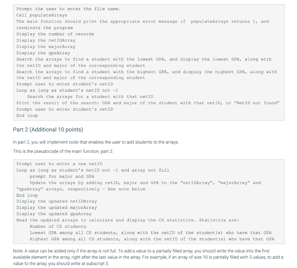 Solved Part 1 (Graded out of 100) Write a program that reads | Chegg.com