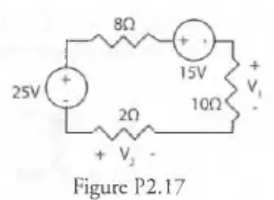 Solved 17. For The Circuit Of Figure 2.17, Find (a) The | Chegg.com