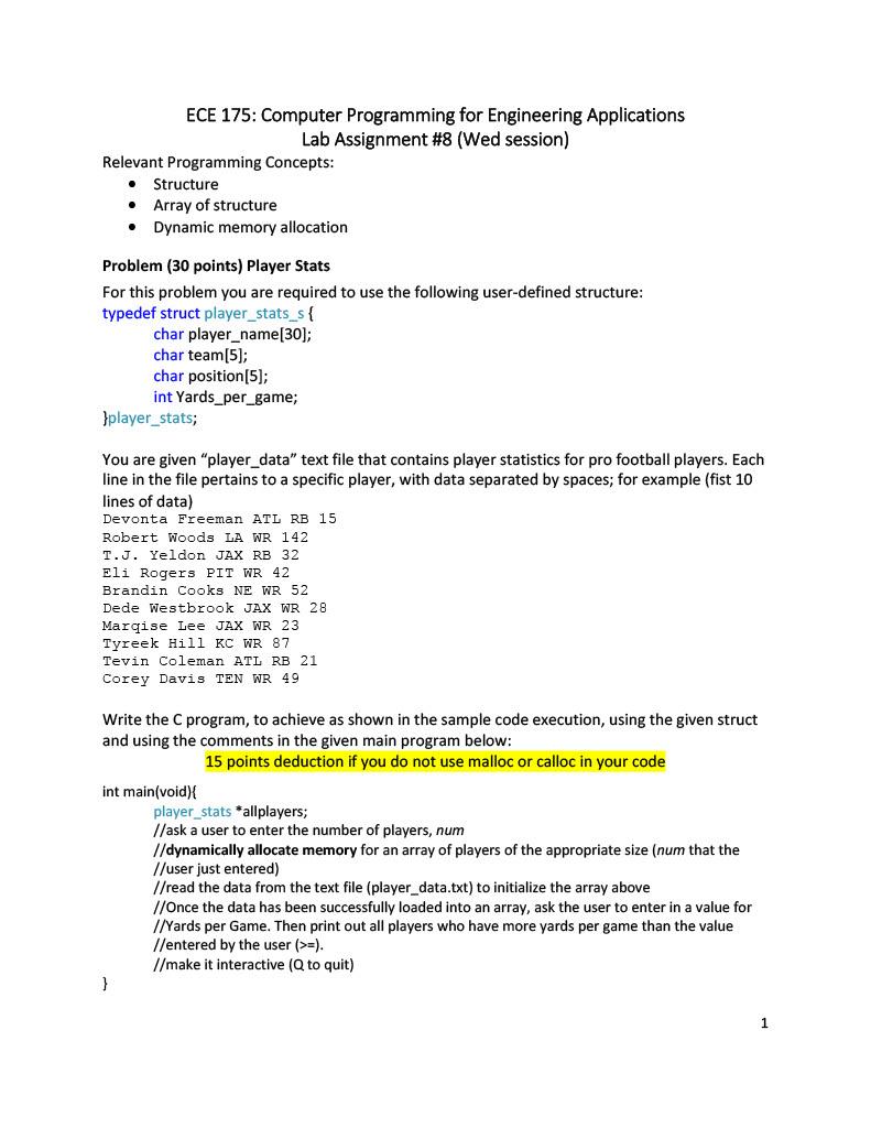 ECE 175: Computer Programming for Engineering