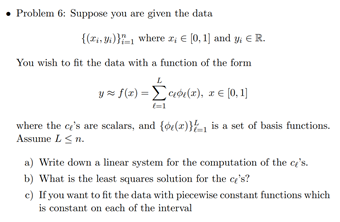 Suppose you are given the data {(xi , yi)}^n _i=1 | Chegg.com