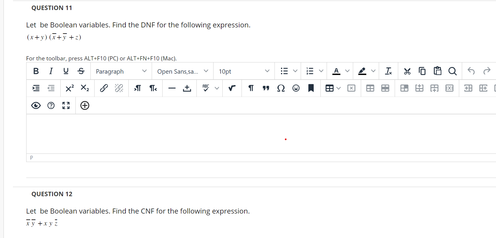 Solved Let be Boolean variables. Find the DNF for the | Chegg.com