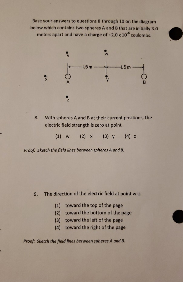 Solved Base your answers to questions 8 through 10 on the | Chegg.com