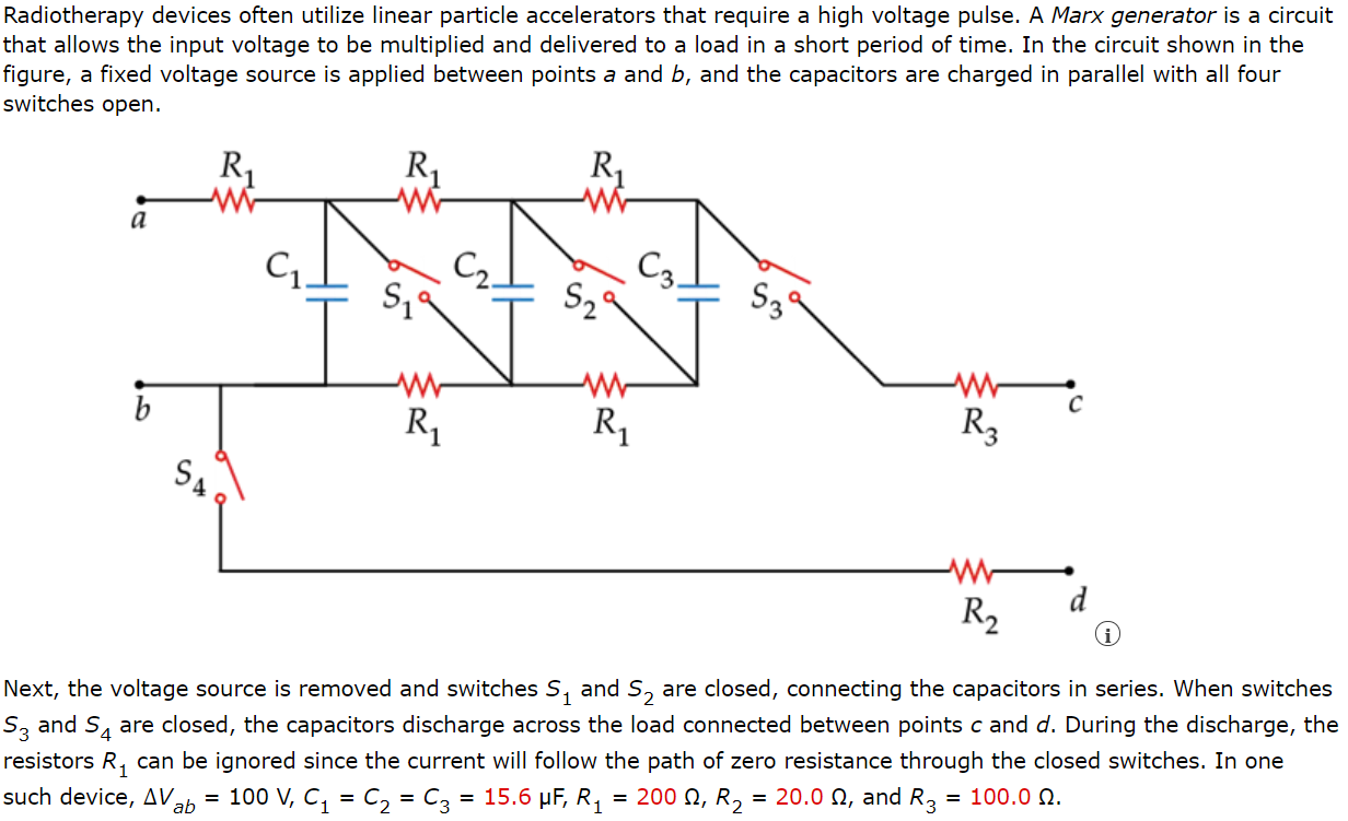 Solved a) How long does it take for each of the capacitors