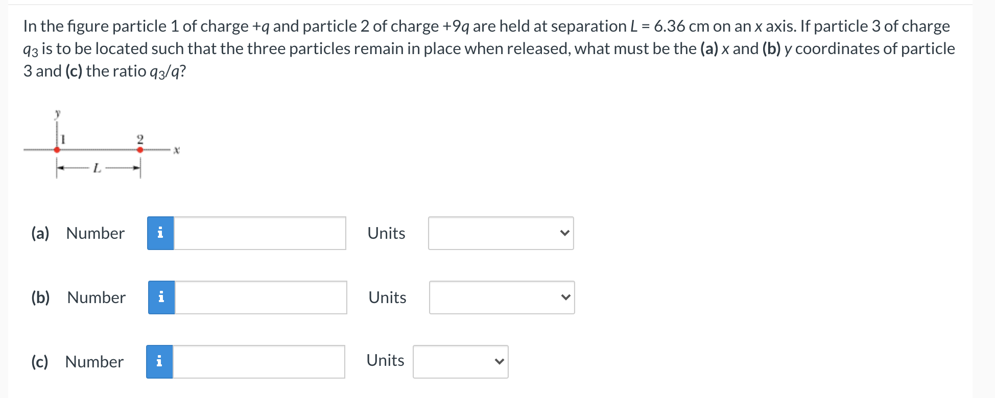 Solved In The Figure Particle 1 Of Charge Q And Particle 2 Chegg Com
