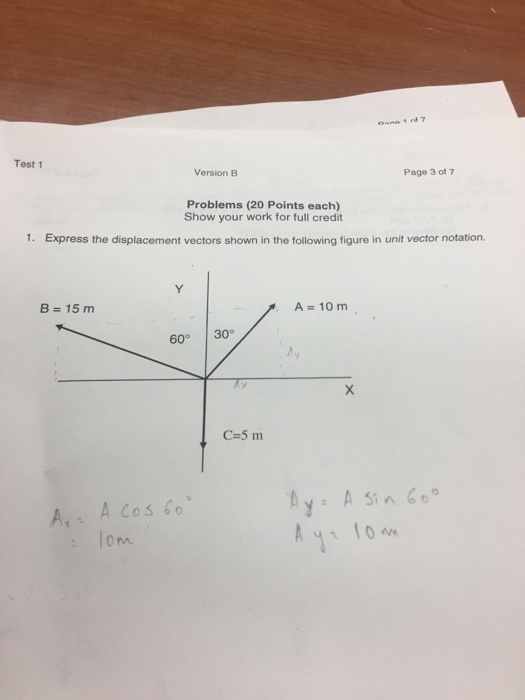 Solved Test 1 Version B Page 3 ot 7 Problems (20 Points | Chegg.com
