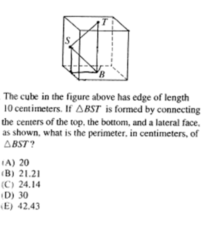 Solved The Cube In The Figure Above Has Edge Of Length 10 | Chegg.com