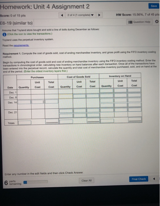 Solved Homework: Unit 4 Assignment 2 4 2 of 4 (1 complete) | Chegg.com