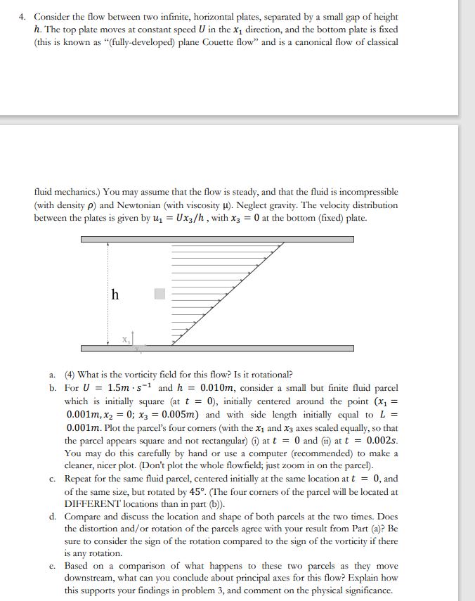 Solved 4. Consider the flow between two infinite, horizontal | Chegg.com