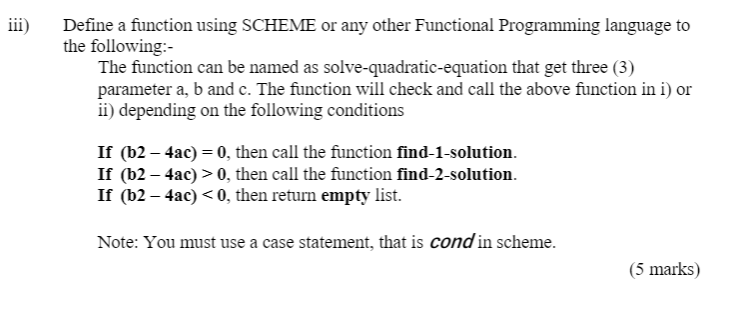 Solved Define a function using SCHEME or any other | Chegg.com