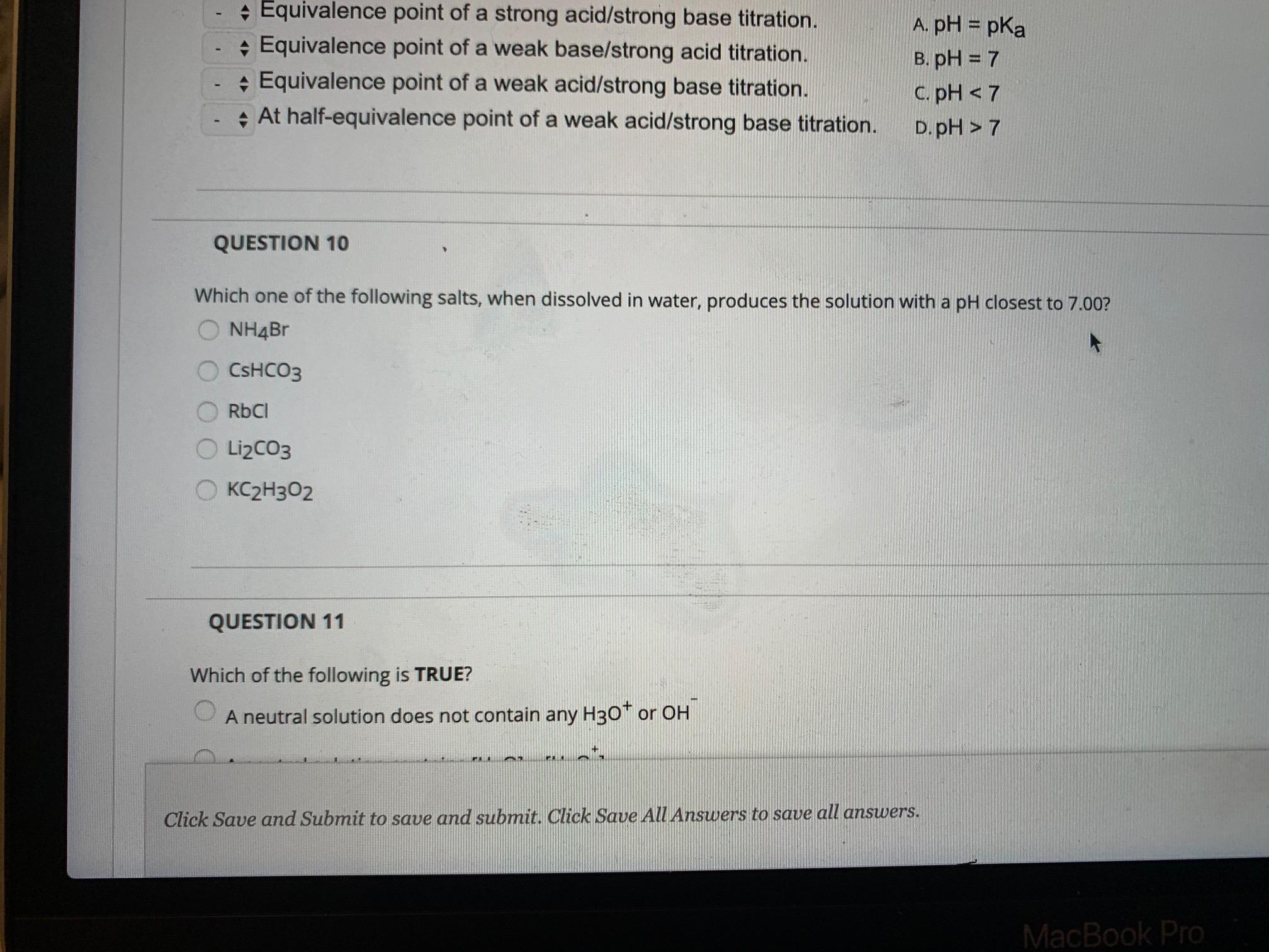 Solved Equivalence point of a strong acid/strong base | Chegg.com