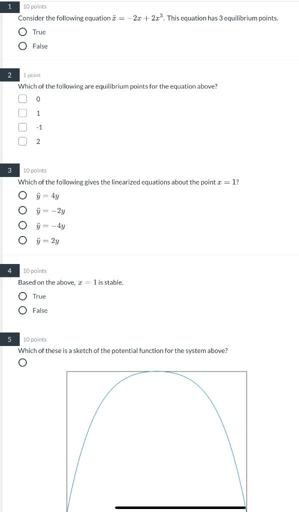 Solved 1 10 points Consider the following equation ë = -2.c | Chegg.com