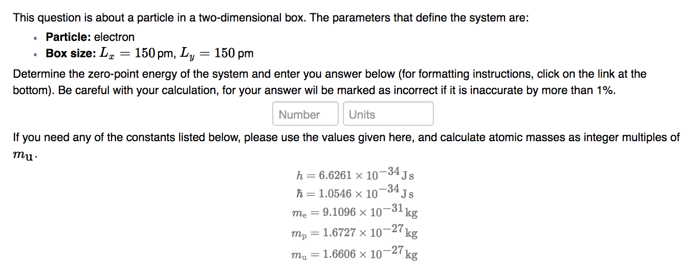 Solved O This question is about a particle in a | Chegg.com