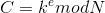 C=k modN