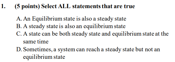 Steady State vs Equilibrium