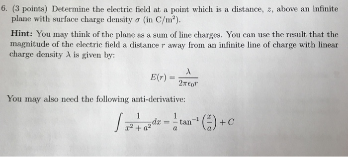 Solved 6. (3 points) Determine the electric field at a point | Chegg.com