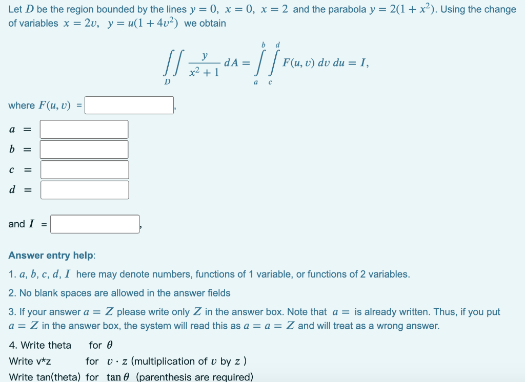 Solved Let D be the region in xy-plane bounded by the graph | Chegg.com