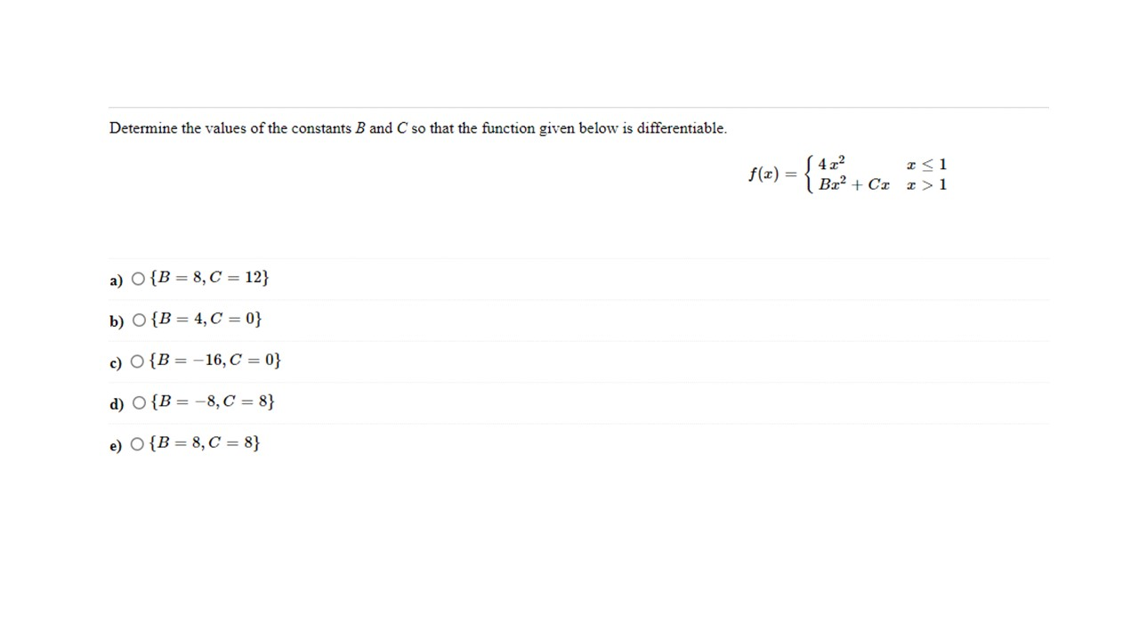 Solved Determine The Values Of The Constants B And C So That | Chegg.com