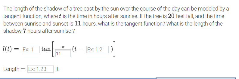 Solved The length of the shadow of a tree cast by the sun | Chegg.com
