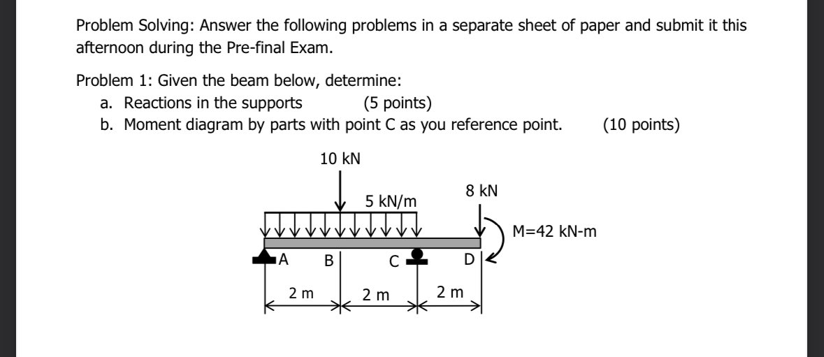 Solved Problem Solving: Answer the following problems in a | Chegg.com