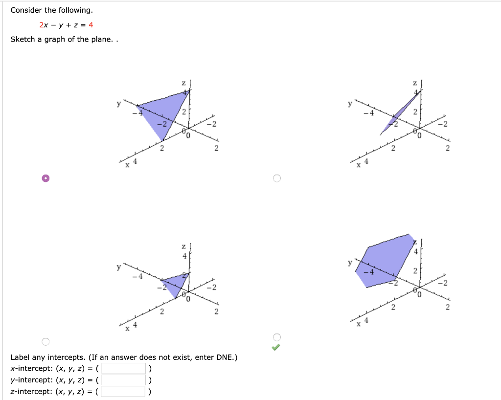 Consider The Following 2x Y Z 4 Sketch A Graph Chegg Com