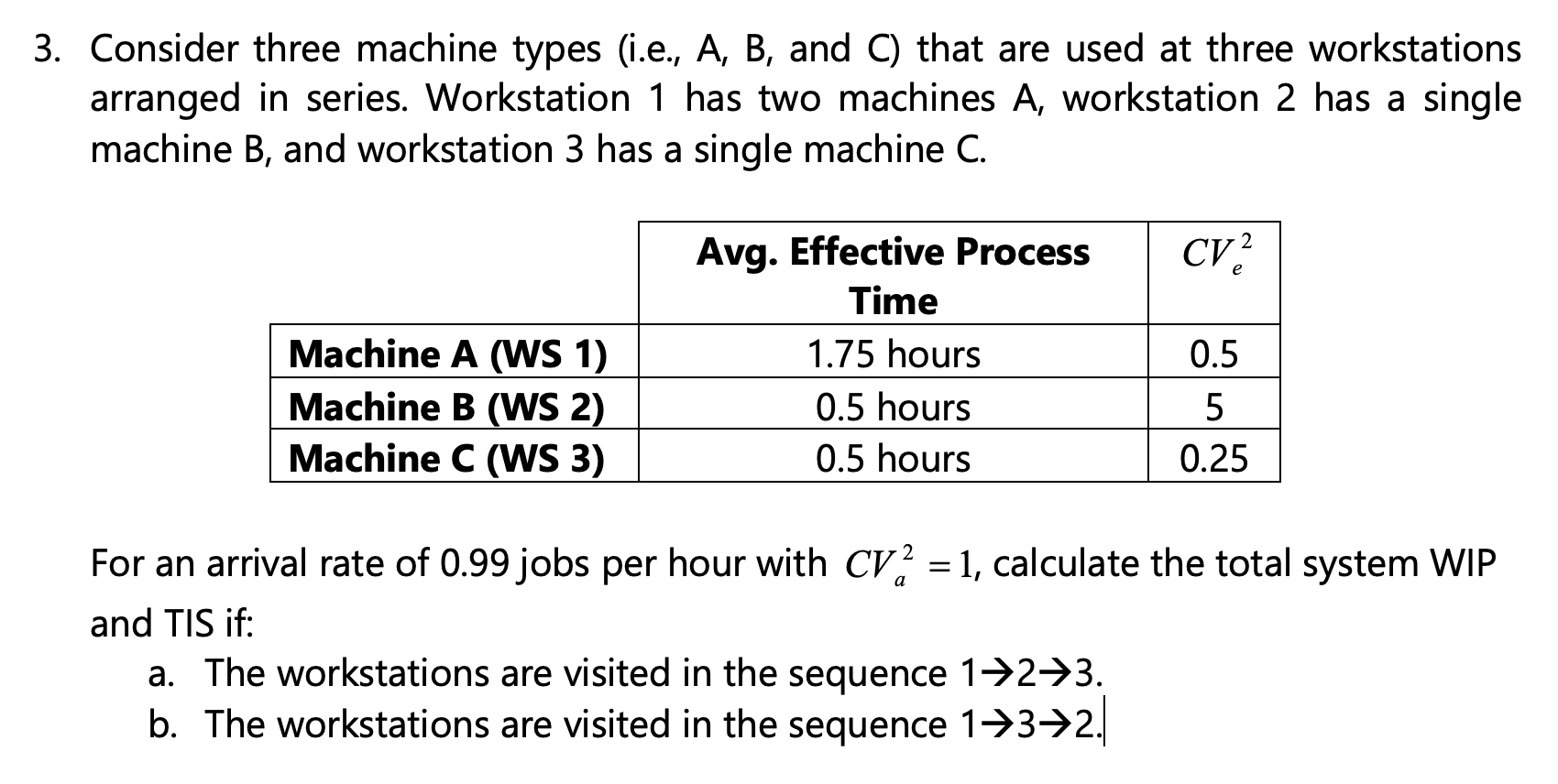 Solved 3. Consider Three Machine Types (i.e., A, B, And C) | Chegg.com