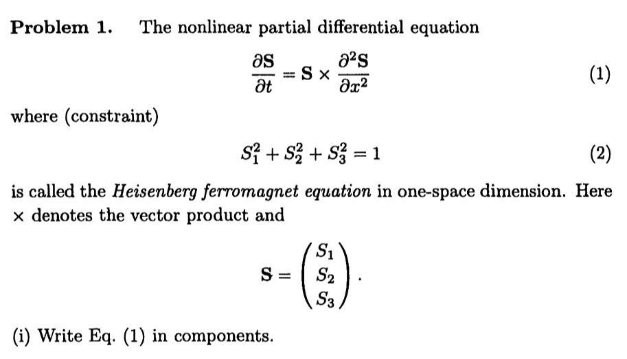 Solved Problem 1. The nonlinear partial differential | Chegg.com