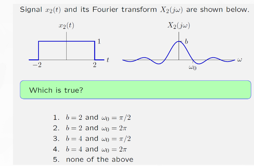 Solved Signal x2(t) and its Fourier transform X2(w) are | Chegg.com