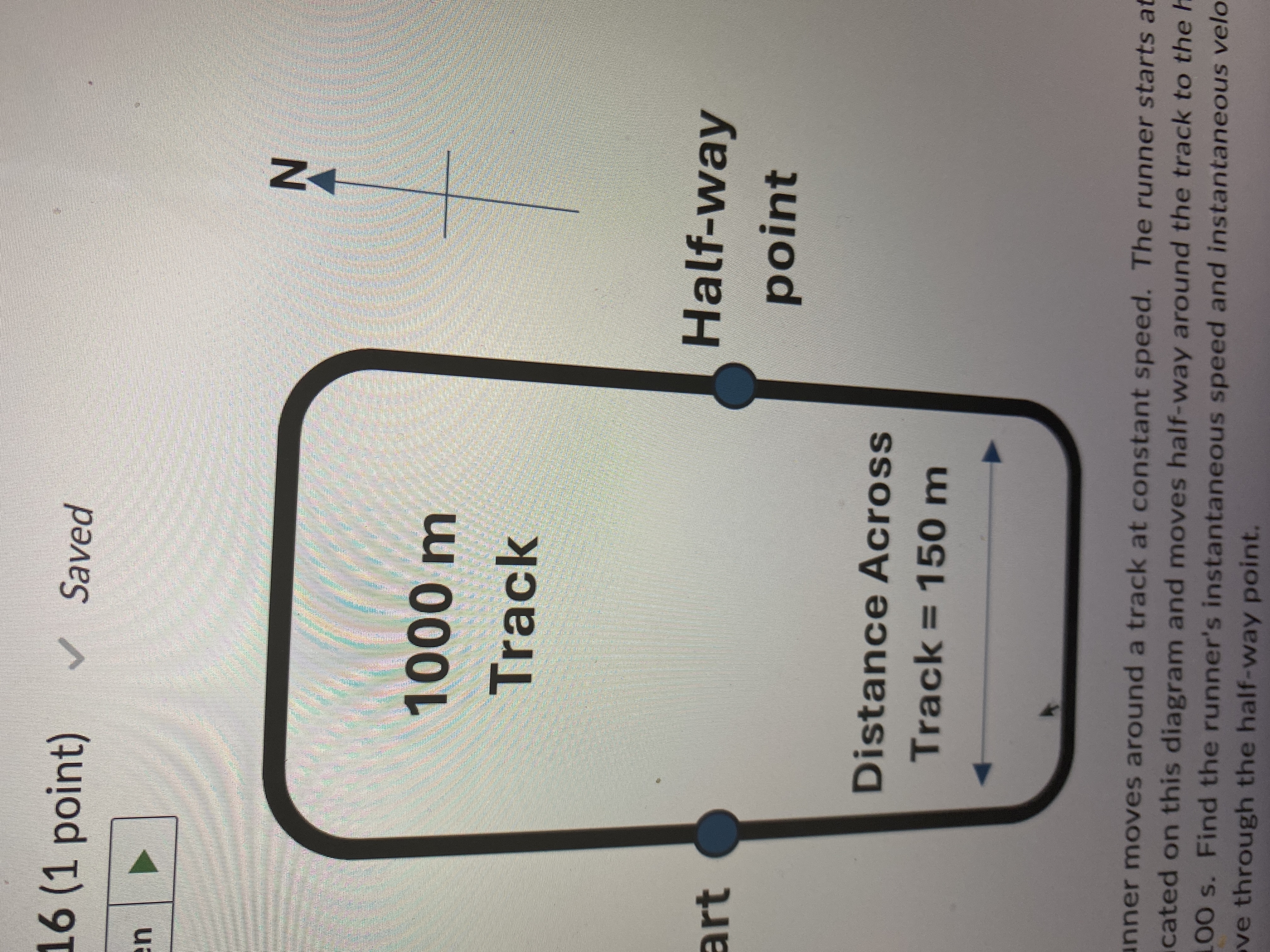 Solved AA runner moves around to check at the constant | Chegg.com