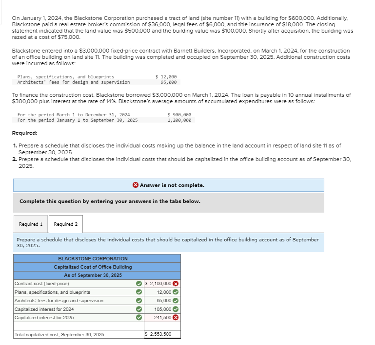 Solved On January 1, 2024, the Blackstone Corporation