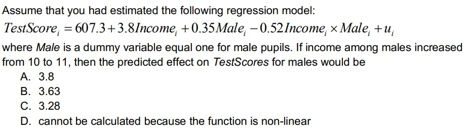 Solved Assume That You Had Estimated The Following | Chegg.com