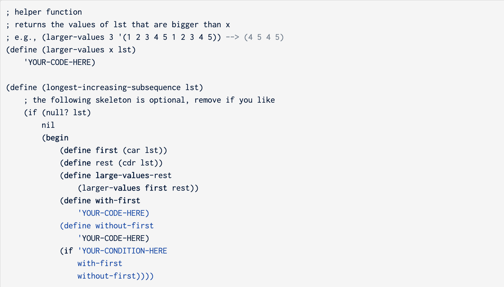 Phython Scheme Write the code in scheme just fill in | Chegg.com