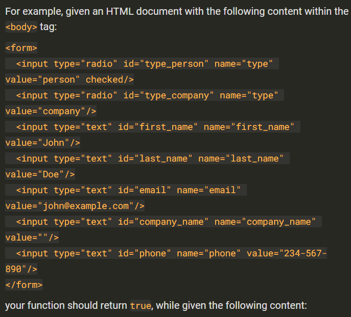Solved You are given an HTML document with a form and your | Chegg.com