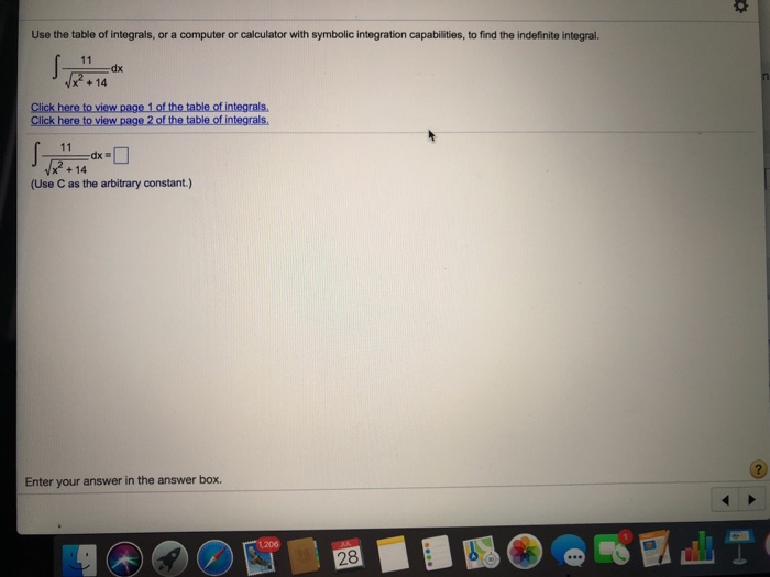 Solved Use the table of integrals, or a computer or | Chegg.com