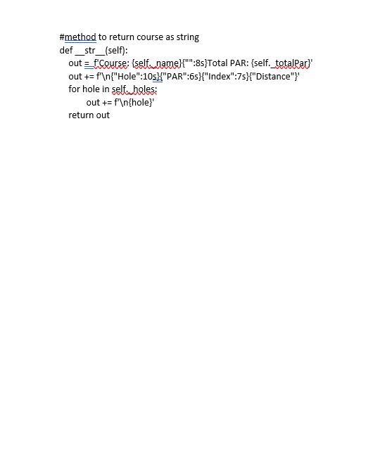 Solved Write a Python GUI application to allow golfer to | Chegg.com
