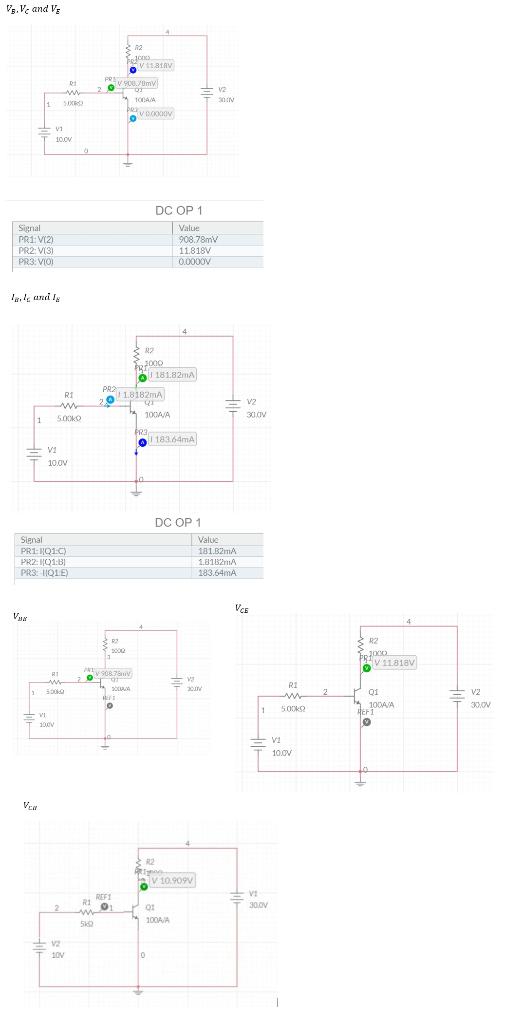 Solved Title BJT DC circuit simulation by using Multisim