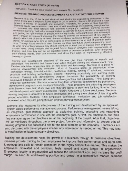 Case Study On Training And Development With Questions Study Poster