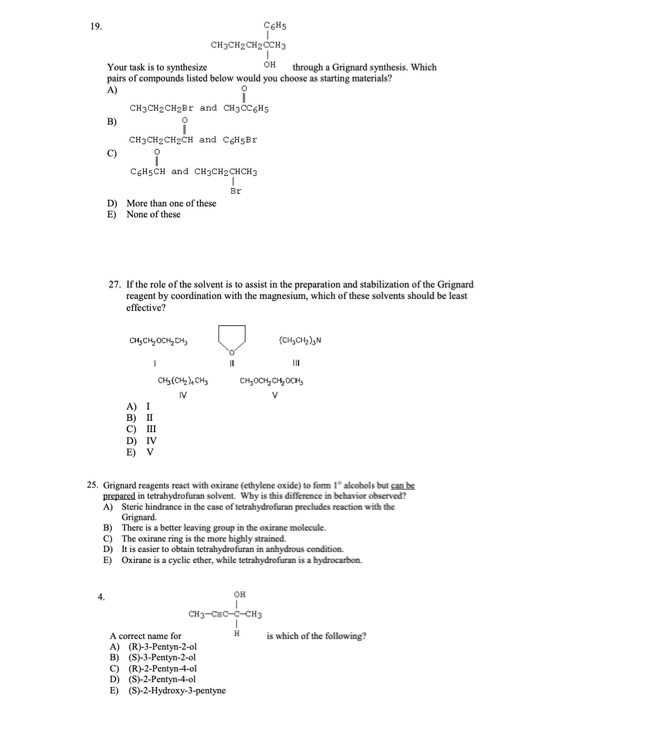 Solved C6Hs CH3CH2CH2 CCH3 OH Your task is to synthesize | Chegg.com