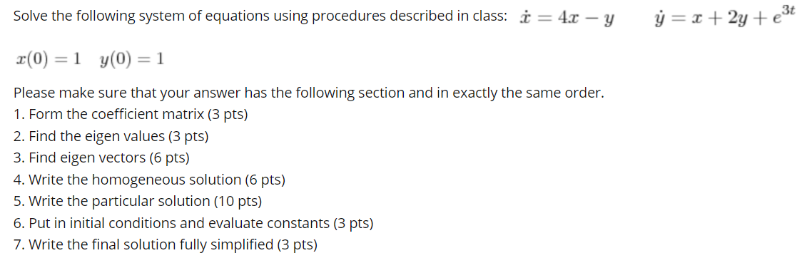 Solved Solve the following system of equations using | Chegg.com
