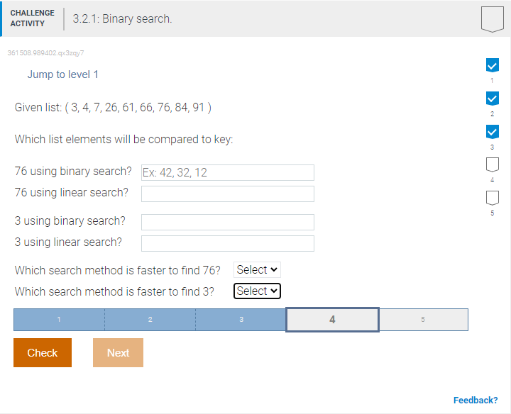Solved CHALLENGE ACTIVITY 3.2.1: Binary search | Chegg.com