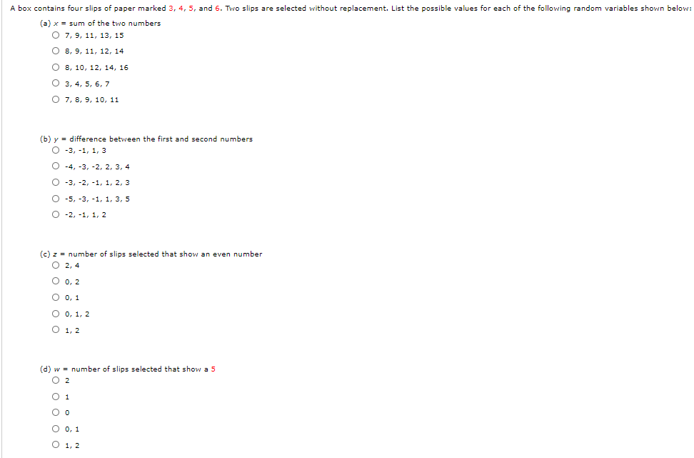 Solved A box contains four slips of paper marked 3, 4, 5,