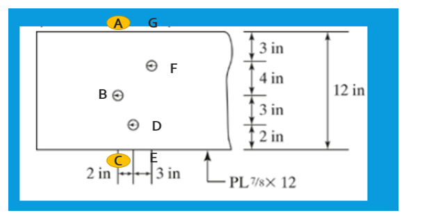 Solved Determine the net area of the plate as shown.The | Chegg.com