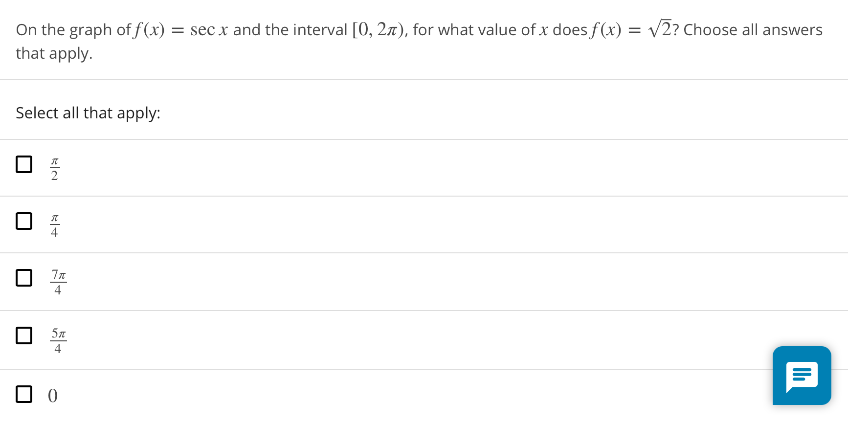 solved-on-the-graph-of-f-x-secx-and-the-interval-0-2-chegg