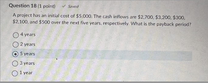 Solved What is the net present value of a project with the | Chegg.com