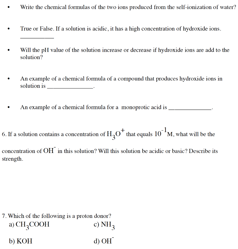 Solved Write the chemical formulas of the two ions produced | Chegg.com