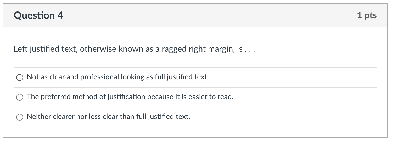 Solved Question 2 1 pts Which of the following lists DOES | Chegg.com