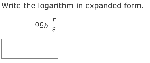 Solved Write the logarithm in expanded form. log5 | Chegg.com